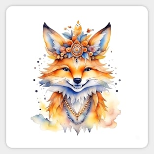 [AI Art] Cute colorful king of foxes Sticker